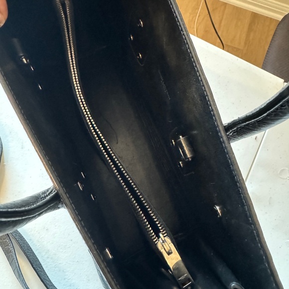 RARE Black YSL Saint Laurent Croc Sac De Jour Small Tote Bag. Fits Everything - Picture 8 of 13